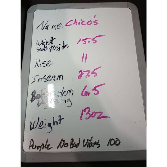 Chico's Pants Ladies Extra Small Chico's .5 Straight Leg Pull On Waist Tan Plaid - Picture 7 of 7